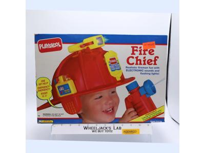 #786 Fire Chief Helmet Communicator Badge 1992 Playskool Vintage NEW SEALED