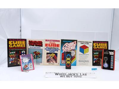 Lot of 3 Rubik's Cube Puzzles + 6 Books Vintage
