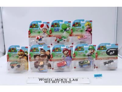 Lot of 8 Super Mario Character Cars Hot Wheels 2019 Mattel Nintendo