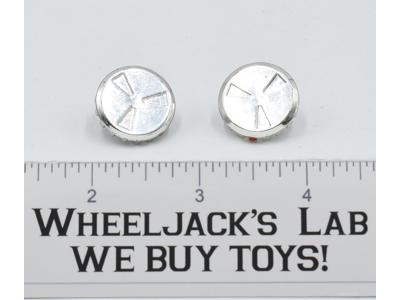 Perceptor CHROME DIAL KNOBS PAIR G1 Transformers 1985 Vintage  Action Figure