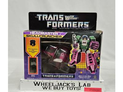 Headmaster Skullcruncher W/BOX & INSERT 100% Complete G1 Transformers Figure