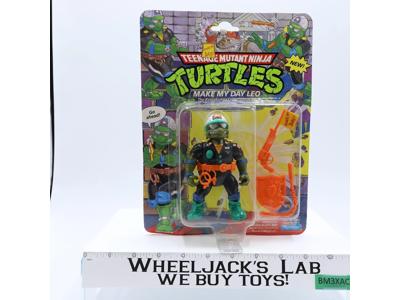 Make My Day Leo Teenage Mutant Ninja Turtle TMNT 1991 Playmates NEW MOSC SEALED