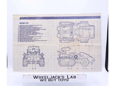Snow Cat 1985 ORIGINAL Instructions Blueprints G.I. Joe Hasbro Action Figure