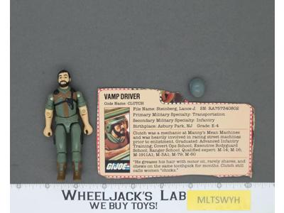 Clutch V1.5 Swivel Arms 100% Complete G.I. Joe 1983 Hasbro Vintage Action Figure