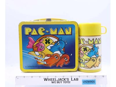 Pac-Man Metal Lunch Box 1980 Aladdin Vintage w/ THERMOS