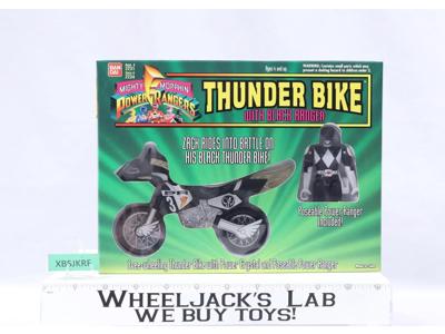 Thunder Bike W/Black Ranger MMPR Power Rangers 1994 Bandai NEW MOSC SEALED