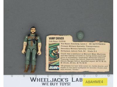 Clutch V1.5 Swivel Arms 100% Complete G.I. Joe 1983 Hasbro Vintage Action Figure