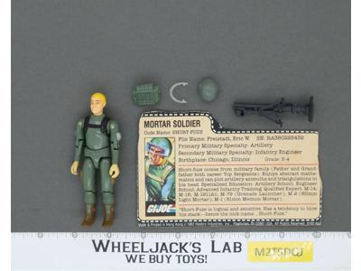 Short-Fuze V1 Straight Arms 100% Complete G.I. Joe 1982 Hasbro Vintage Figure
