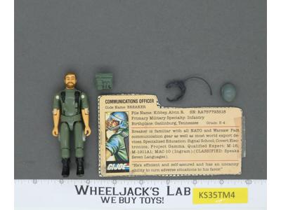 Breaker V1 Straight Arm 100% Complete G.I. Joe 1982 Hasbro Vintage Action Figure