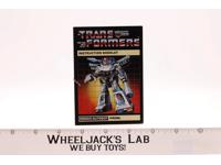 Prowl Action Figure Instruction Manual Booklet 1984 G1 Transformers