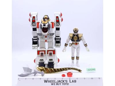 White Tigerzord W/ White Ranger Power Rangers 1994 Bandai Action Figure
