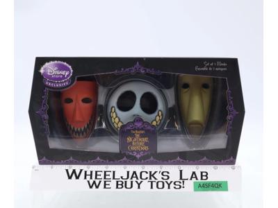 Lock Shock Barrel 3 Masks Nightmare Before Christmas Disney Store Exclusive MIB