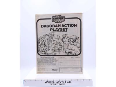 Dagobah Action Playset Instruction Manual 1981 Star Wars ESB Kenner Vintage
