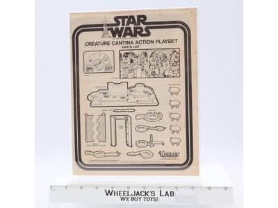 Creature Cantina Action Playset Parts List / Instructions Kenner 1977 Star Wars