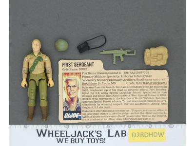 Duke V1 100% Complete No Holes G.I. Joe 1983 Hasbro Vintage Action Figure