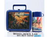 GI Joe Plastic Blue Lunch Box W/Thermos Water Bottle 1986 Hasbro Aladdin