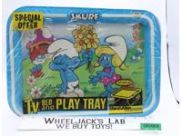 Metal TV Bed and Play Tray Lap Dinner Tray Smurfs MarshAllen Vintage NEW SEALED