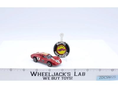 Ford Mark IV Red 1968 1969 Mattel Redline Hot Wheels Vintage RL w/ Button