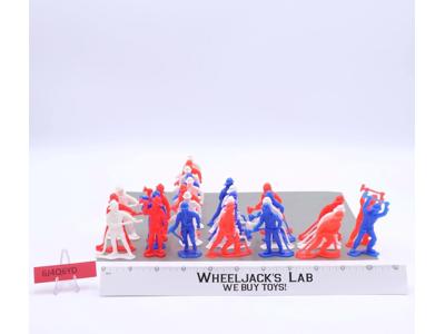 Lot of 28 Plastic Firefighters 2.5" Mini Figurines Brand Unknown