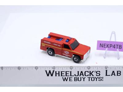 Emergency Unit Flying Colors Red Blackwall Hot Wheels Mattel 1974 Vintage HK