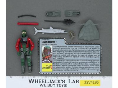 Undertow V1 100% Complete G.I. Joe 1990 Hasbro Vintage Action Figure