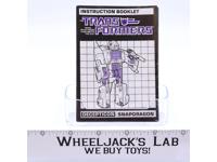 Snapdragon Action Figure Instruction Manual Booklet 1986 Hasbro G1 Transformers