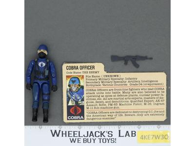 Cobra Officer V1.5 Swivel Arms 100% Complete G.I. Joe 1983 Hasbro Vintage Figure
