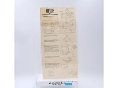 GI Joe Headquarters Assembly Instruction Sheet Authentic Vintage 1971 Accessory
