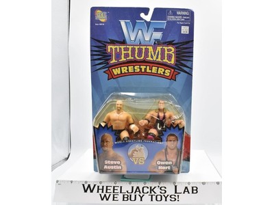 Steve Austin & Owen Hart Thumb Wreslters WWF 1997 Jakks Pacific Wrestling Figure