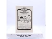 Bespin Gantry Instructions Micro Collection ORIGINAL 1982 Star Wars