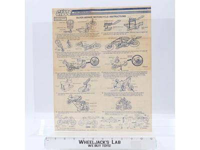 Silver Mirage Motorcycle 1985 ORIGINAL Instructions Blueprints G.I. Joe Hasbro