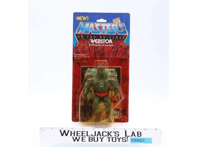 Webstor 12-Back He-Man Masters of the Universe MOTU 1983 Mattel NEW MOSC SEALED