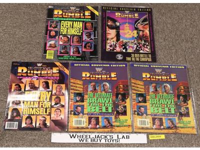 5 WWF Royal Rumble 30 Participants Souvenir Program Magazine 1990 1991 1992 1993