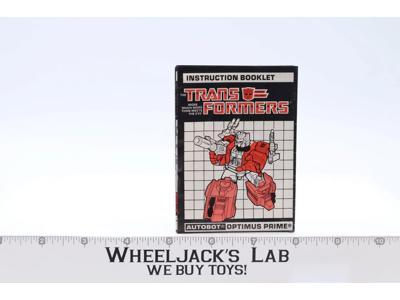 Optimus Prime Instruction Manual Booklet 1988 Hasbro G1 Transformers