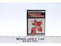 Optimus Prime Instruction Manual Booklet 1988 Hasbro G1 Transformers