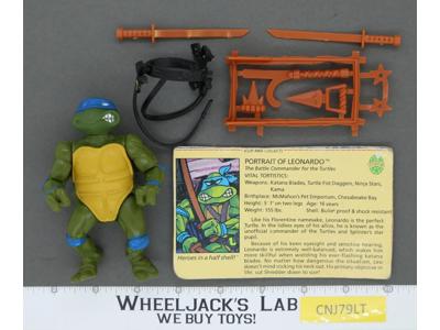 Leonardo SOFT HEAD 100%Complete Teenage Mutant Ninja Turtles TMNT 1988 Playmates