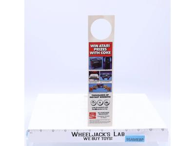 Coca Cola Win Atari 1983 Vintage Soda Bottle Hanger Promo Ad