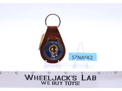 Missile Command Atari Brown Suede Leather And Metal Keychain TM 1982 Atari NOS