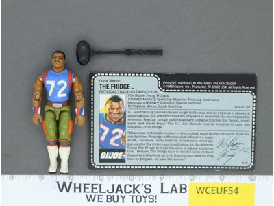 The Fridge V1 100% Complete RED CARD BACK G.I. Joe 1986 Hasbro Vintage Figure