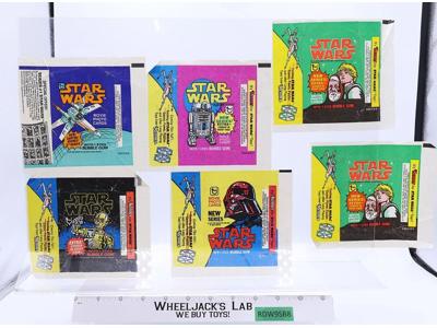 Lot of 6 Star Wars Movie Photo Cards Wrappers 1977 Topps Vintage