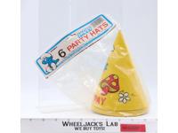 Pack of 6 Smurf Party Hats 1982 Vintage NEW SEALED Unique