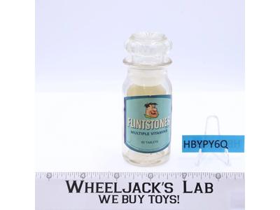 Flintstones Multiple Vitamins 1969 Empty GLASS Container Miles Laboratories
