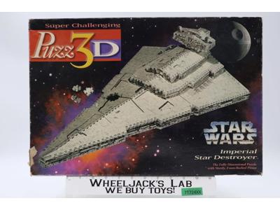 Imperial Star Destroyer 3D Puzzle Star Wars 1995 Milton Bradley Puzz 3D Vintage