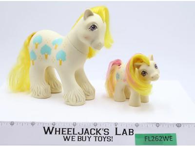 Daddy & Baby Apple Delight G1 My Little Pony Apple Delight Family Hasbro Vintage