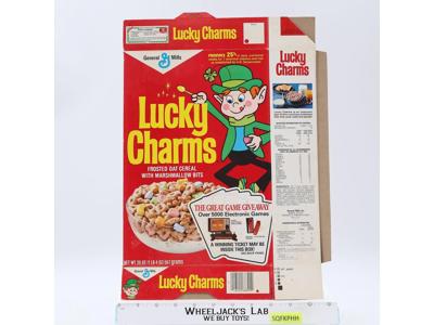 Lucky Charms Win Atari Game System 1978 General Mills Vintage EMPTY BOX