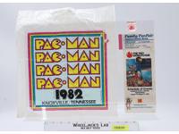Lot of Merchandise World's Fair Video Game Expo 1982 Atari Pin Bag Flyer Coupons