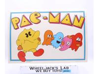 Pac-Man Laminated Table Dinner Placemat 1980s Bally Midway 17x11.5 Vintage