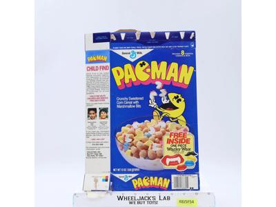 Pac-Man Cereal Free Wacky Wax Chewing Gum Offer 1982 General Mills EMPTY BOX