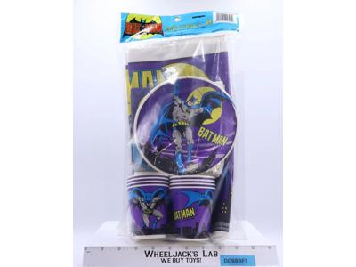 Batman Party Pak for 8 DC Comics 1982 Unique Party Supplies Kit NEW SEALED