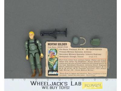 Short-Fuze V1 Straight Arms 100% Complete G.I. Joe 1982 Hasbro Vintage Figure